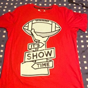 Kids Red “It’s Show Time” shirt from xersion